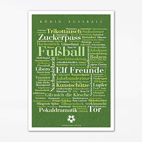 Poster Fußball Wörter (50x70 cm)