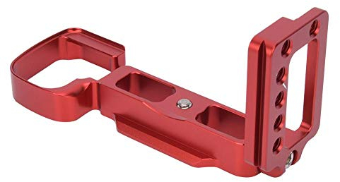 Topiky Kamera L-förmige Schnellwechselplatte, Aluminiumlegierung L-Halterung Vertikaler Platinenhalter Handgriff Adapter mit 39mm Standard AS Interface für A6400 Kamera(rot)