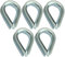 AERZETIX - Juego de 5 Guardacabos - para Cables Cuerdas Ø4mm - en Acero Galvanizado - C43536
