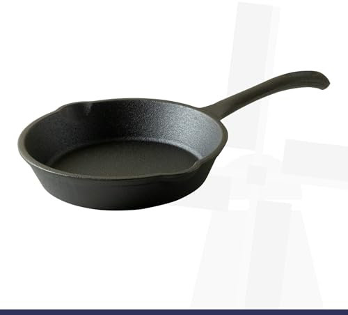 The Dutch Windmill Gusseisenpfanne - Ø17,5 cm Skillet für BBQ, Induktion, Gas und Ofen | Pre-Seasoned Bratpfanne zum Grillen, Braten & Backen | Robuste Gusseisenpfanne für Perfekte Wärmeverteilung