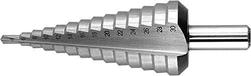 Bohrer, Stufe 4–20 mm, effektive Länge 68 mm, Gesamtlänge 77 mm, Bohrer-Typ: Stufe, Material: Schnellarbeitsstahl, Bereich 4–20 mm, Schaftdurchmesser 10 mm, Stufe 2 mm