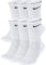 NIKE Men's U Nk Everyday Cush Crew 6pr-bd Socks, white/(black), S UK