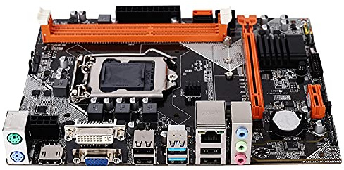 Joliy Scheda Madre B75 Interfaccia M.2 NVNE LGA 1155 Pin Desktop G1620 Scheda Madre a Doppio Canale 4G 120G per CPU i3 i5 i7 Memoria DDR3