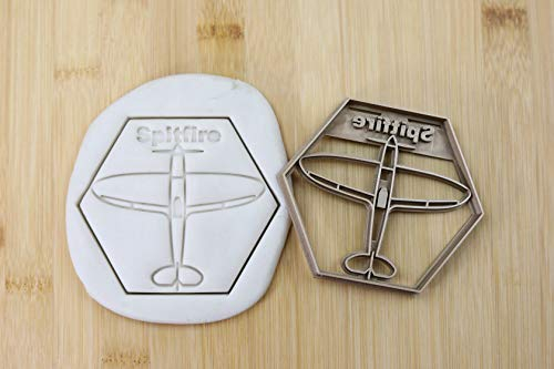 Cookie Cutter Fondant Keksstempel/Ausstechform Keksausstecher Plätzchen Flugzeug Spitfire ca. 8cm