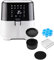 Mellerware - Pack Friggitrice ad aria Crunchy! Plus XL + 5 accessori | 5,5 L | 10 Programmi | Air Fryer 80-200 ºC | Tortiera, Teglia Pizza, Stampo Muffin, Griglia Spiedini, Sottopentola | Bianco