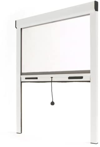 Mosquitera Enrollable cortable para Ventanas - Ajustable en Altura y Anchura - Protección contra Insectos (blanco, 1250 mm x 1600 mm)