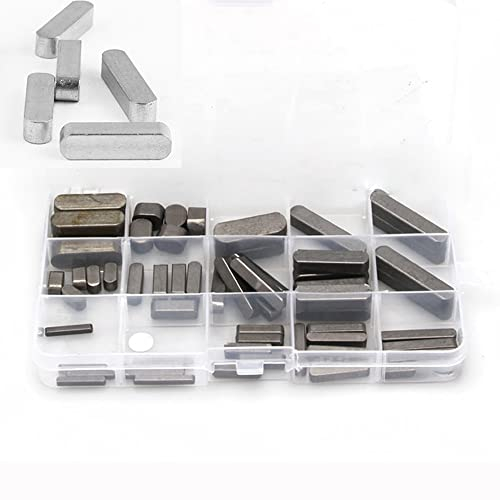 Schlüssel-Set mit runden Enden, Edelstahl Parallel-Antriebswelle Schlüssel Sortiment Kit mit Aufbewahrungsbox (60 Stück)