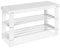 COSTWAY Bamboo Shoe Storage Bench, 3-Tier Shoe Rack Stand Seater, Shoes Organizer Storage Shelf for Entryway, Hallway and Living Room, 70 x 28 x 45cm (White)