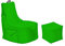 Momiralland Big Gamer Sitzsack mit Lehne Sitzkissen Beanbag BodenKissen Sessel In- & Outdoor geeignet Gaming mit PC Xbox & Playstation (Grün)