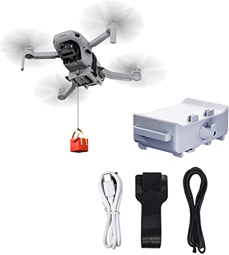 Airdrop Payload Transport Delivery Device Release Drop Device Kompatibel für DJI Mini2/Mini 2 SE/Mini SE Dropping System Drohne Zubehör für Hochzeit&Such&Rettung