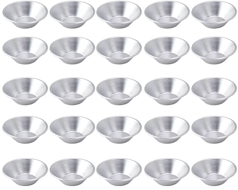 25 uds. Moldes para Tartas de Huevo, Tartaletas Pequeñas, Molde para Postres, Sartenes, Taza de Puto de Lata, Utensilios para Hornear, Magdalenas, Magdalenas, Pasteles, Galletas,