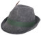 Folat Tiroler Wolle Hat mit Feder (One Size), Grau (Packung mit 2)