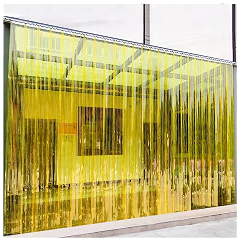 Transparenter Vorhang, Windschutzscheibe, Kunststoff-PVC-Isolierung in Winter- und Sommergelb für Schulen, Kindergärten