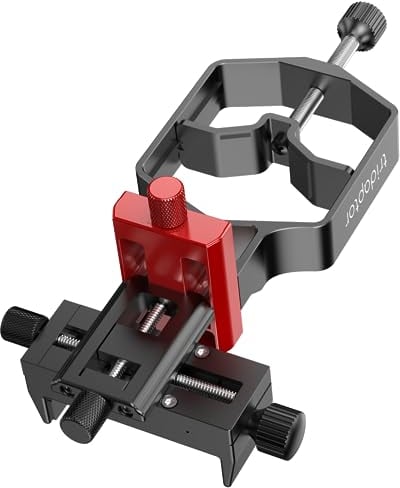 Adaptador universal de digiscopio de alta precisión de 3 ejes: soporte de metal TRIDAPTOR que conecta el smartphone al telescopio telescopio microscopio monocular binocular (solo TRIDAPTOR)