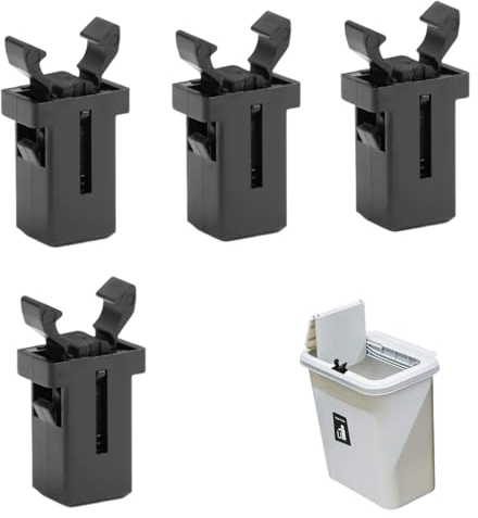 TYVOM 4Pcs Bin Lid Clasps Set, Compatible with Brabantia Bin Lid Catch Touch Waste Bins Latch Lock Replacement 20 30 40 45 50 L Bin Lock for Kitchen Trash Cans, Storage Boxes, Glasses Cases