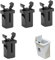 TYVOM Lot de 4 fermoirs pour couvercle de poubelle Brabantia, compatibles avec les poubelles Brabantia, 20, 30, 40, 45, 50 L, pour poubelles de cuisine, boîtes de rangement, étuis à lunettes