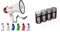 Pyle Audio Megafon, 20 W, Weiß, S & Ansmann Batterien Baby C LR14 4 Stück 1,5V - Alkaline Batterie langlebig & auslaufsicher - Ideal für Spielzeug, LED Taschenlampe, Radio, Modellbau UVM, 5015571
