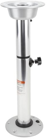 Aramox Pied de Piédestal de Table de Camping-Car, Support en Alliage D'aluminium à Hauteur Réglable pour Caravane, Bateau, Yacht, Détachable, Fixation Manuelle, adapté au Balcon Intérieur