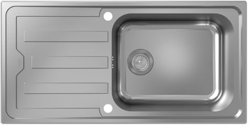 hansgrohe S44 fregadero empotrado 500, acero inoxidable, con escurridor, 1000x500mm, 43367800