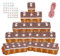 50 Stück Adventskalenderbox Geschenkboxen aus Papier in Hausform mit Bindfäden, Kraftpapier, Dekoration, Süßigkeiten, Schokolade, Geschenkverpackung, Verpackung für Hochzeit, Weihnachten