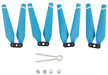Propeller-Ersatzteil-Zubehör, faltbar, CW/CCW, 4 Stück, passend for Hubsan H501S Drohne, RC-Quadcopter-Propeller, Rot, Blau, Gelb, Weiß, Grün, Schwarz Drohnenflüge(Blue)
