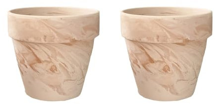 Molyorch 2 Pièces Pot Fleur Exterieur Terre Cuite, Pot en Terre Cuite de Succulent Cactus, pour Cactus, Fleurs, Plantes Grasses, pour Jardinage, Bricolage, Cadeaux de Mariage (13 * 14cm)