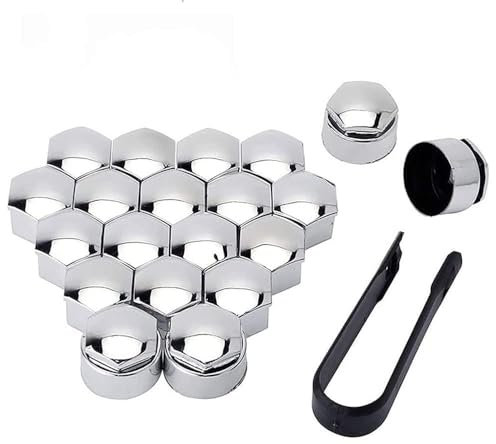 nlwopf 20Pcs Auto Radmutterkappen,Für La-nd Rover Defender 90 2020-2024, Sechskant-Reifen Muttern-Abdeckungen, Radmuttern Bolt mit Entfernungswerkzeugsatz,C-21mm