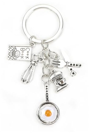 MUCOOS Elegante Llavero Con Diseño De Hornear, Lindo Mini Llavero Con Etiqueta de Alimentos, Regalos Para Familia Y Amigos, Pequeños Alimentos Para Mujeres, Regalos De Hornear Y Cocinar, Colour3, S