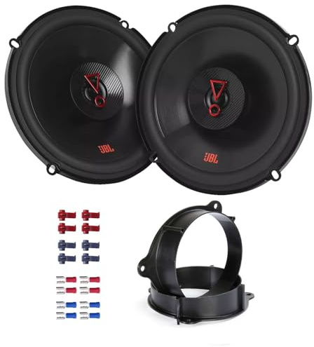 JBL Stage3 627F Lautsprecher mit Einbauset passend für Renault Kangoo ab 2012 Türen vorne 450W 165mm 2 Wege Koax