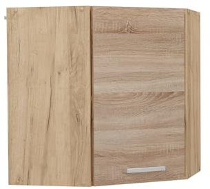 Vicco Eckhängeschrank R-Line, Küchen-Eckschrank, Sonoma, 57 cm