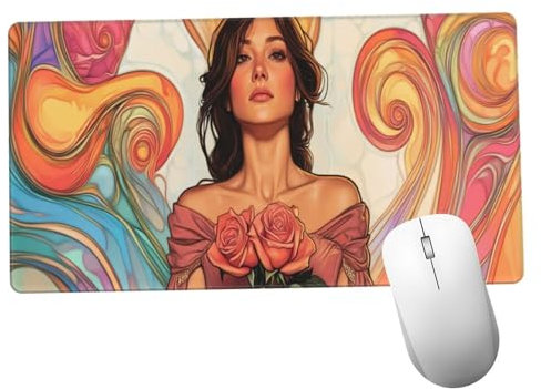 Belleza Alfombrilla Ratón 1400x600x3mm Alfombrilla Raton XXL con Base de Goma Antideslizante, Accesorios Gaming Línea, Ordenador Gamer Regalos, Mouse Pad Gaming Mejora La Precisión Y La Velocida Y1082
