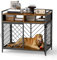 Large Dog Crate Furniture with Wooden Drawer Storage |,Heavy Duty Dog Cage for Large Dogs |Dog House,Folding 2 door Crate | 39.4″ × 23.6″ × 36.2″