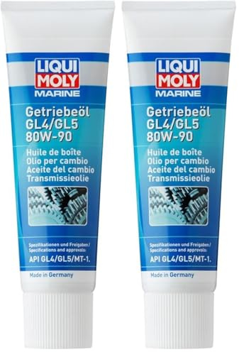 Liqui Moly Marine Getriebeöl GL4/GL5 80W-90 | 250 ml | Boot Getriebeöl | Art.-Nr.: 25030, farblos (Packung mit 2)