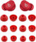 ALXCD Eartips Compatible with Beats Solo Buds, S/M/L 3 Sizes 6 Pairs Soft Silicon Earbuds Tips Replacement Ear Tips, Compatible with Beats Solo Buds 6 Pairs Transparent Red