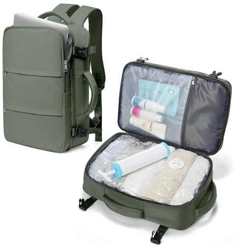 SZLX Vakuum Rucksack Handgepäck Damen, Airbag Rucksack Vakuum mit Vakuumsystem für Reisen, Ryanair Vacuum Reiserucksack mit Pumpe Wasserdicht Herren Vakuumkoffer