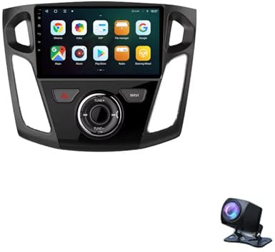 Android 13 2 DIN Radio 9 Pollice Schermo touch per auto per Ford Focus 3 Mk3 2011-2019 con Telecamera Posteriore/Wireless Carplay/BT/FM/navigazione GPS Controllo al volante(1+32G)