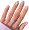 24PCS Short Square French Press On Nails With Daisy Floral Design, White Tip Fake Nails With Jelly Adhesive Tab, Stick-On Acrylic Artificial Nails For Women, Long-Lasting Removable Nail Art Set