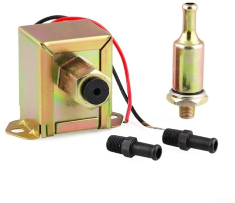 Lastdaytime 12V Inline Electric Fuel Pump for Gas and Diesel Engines Low Pressure 2 54 PSI with Copper Core Iron Shell for Automotive Fuel Supply