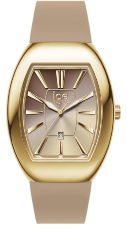 ICE-WATCH - Ice boliday Women Dome Steel Warm Taupe Metal - Montre dorée pour Femme avec Bracelet en Silicone - 025175 (Small)