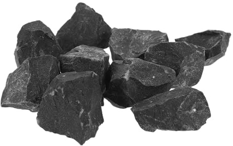 CAXUSD 10 Basalt Saunasteine 3 4cm Wärmespeichernde Hochtemperaturbeständige Lavasteine für Saunaofen Dampfbad Geräuschloser Betrieb 10 Stück für Hotel und Heimsauna