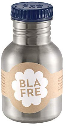 Blafre - Edelstahl-Trinkflasche aus recyceltem Stahl, 300 ml, Marineblau – klassisches Design und eine super Möglichkeit, Wegwerf zu vermeiden, 4571