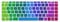 Silicone Keyboard Cover Skin for HP 14-ab 14-ac 14-ad 14-an Series, 14-ab010 / ab166us 14-ac159nr 14-al062nr 14-an010nr / an013nr / an080nr, 14 HP Stream 14-ax010nr, HP ENVY 14-j0 Series (Rainbow)