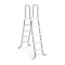 zwembadladder 132 cm Aluminium grijs/wit