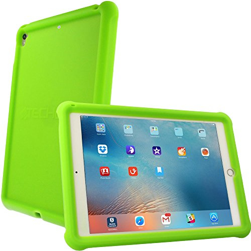 TECHGEAR Bumper Case fits Apple iPad Air 3 2019 / 3rd Gen, iPad Pro 10.5, Rugged Shockproof Soft Rubber Edge Protective Easy Grip Case + Screen Protector [Green] - Kids & School Friendly Case