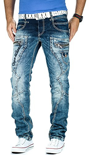 Cipo & Baxx Herren Jeans CD296-bans Blau W32/L30