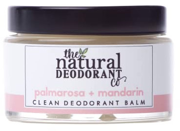 The Natural Deodorant Co, Clean Deodorant Balm Palmarosa & Mandarin 55g, Aluminium Free, Plastic Free, All Day Protection