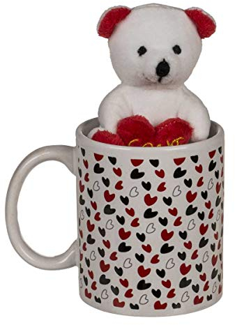 OOTB - Weiße Tasse aus Steingut, mehrfarbig, 144265