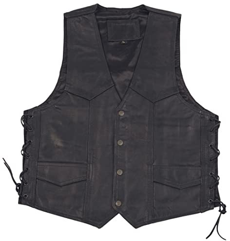 Modeka 1653 Lederweste (Black,4XL)