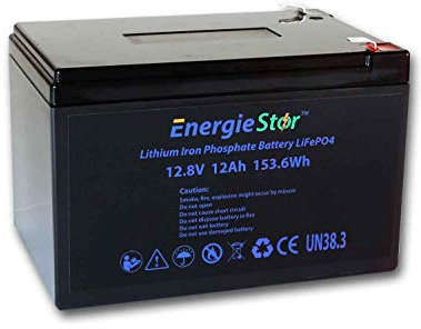 LOWENERGIE 12Ah, 154Wh LiFePo4 Battery 12.8V Lithium-Ion Iron Phosphate 12V Leisure Solar Caravan (Battery Only)
