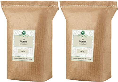 Chiemgaukorn Bio Weizen Ganzes Korn Vorrats-Set 2 x 2,5 kg